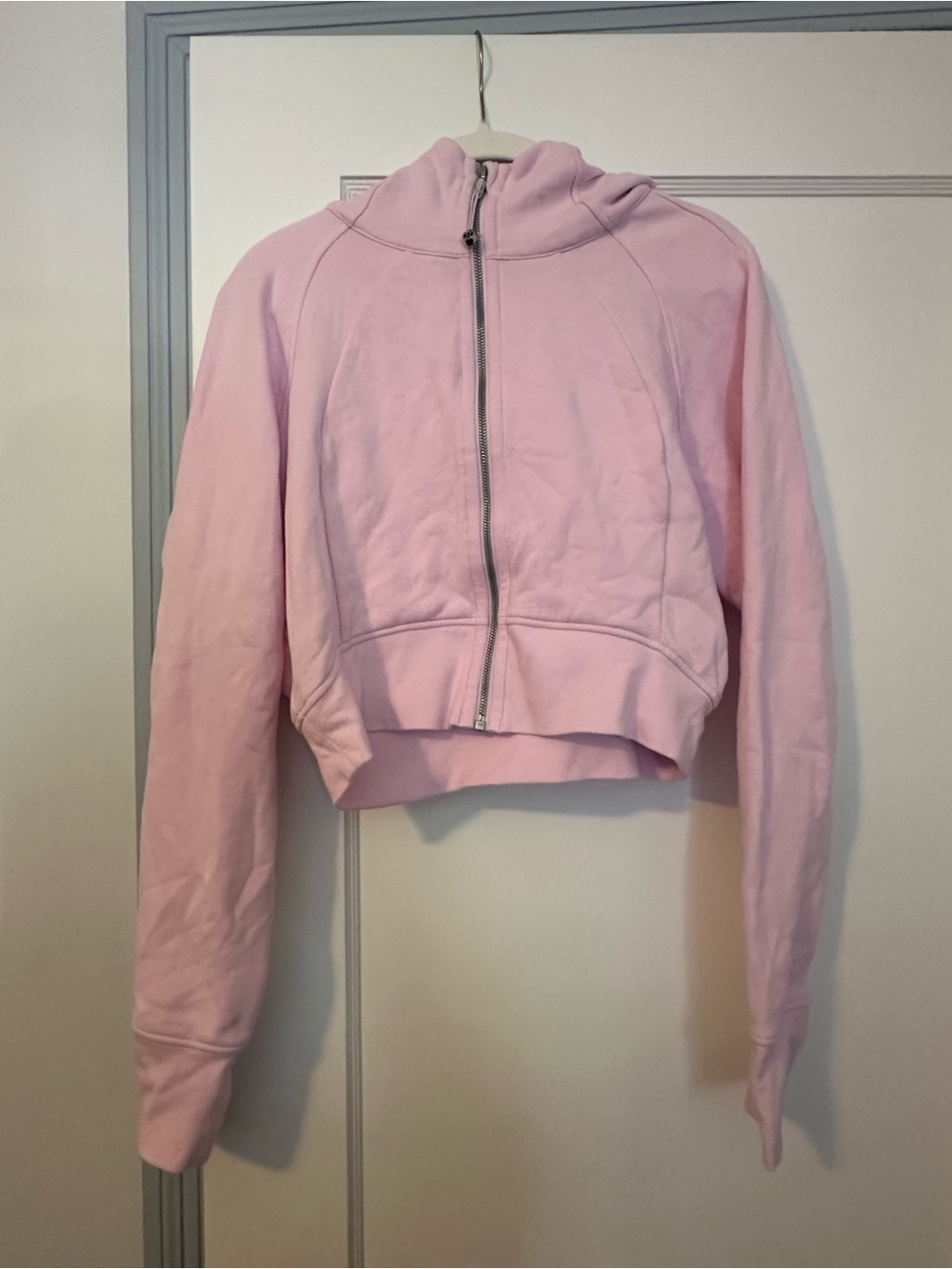 lululemon athletica Light Pink Cropped Zip Hoodie